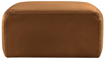 Arc - Velvet Ottoman - Saddle