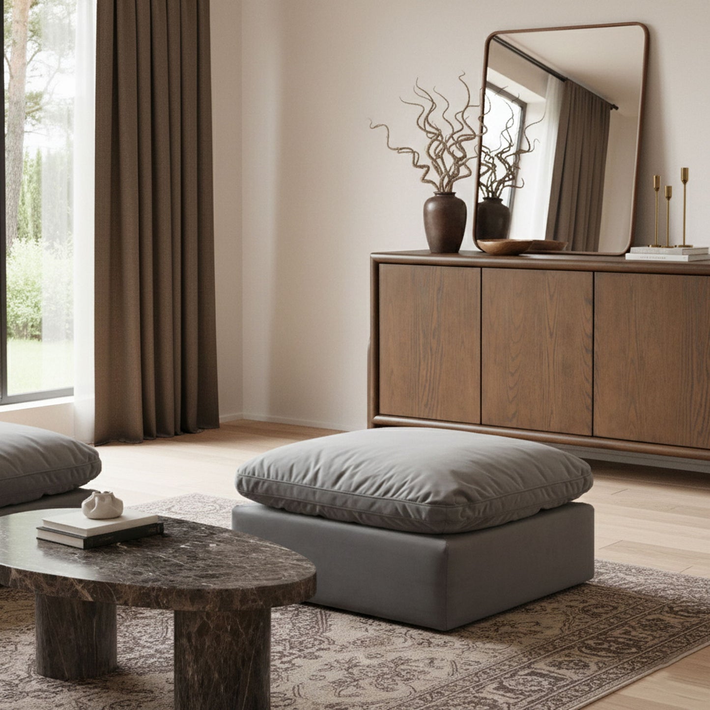 Indulge - Velvet Ottoman