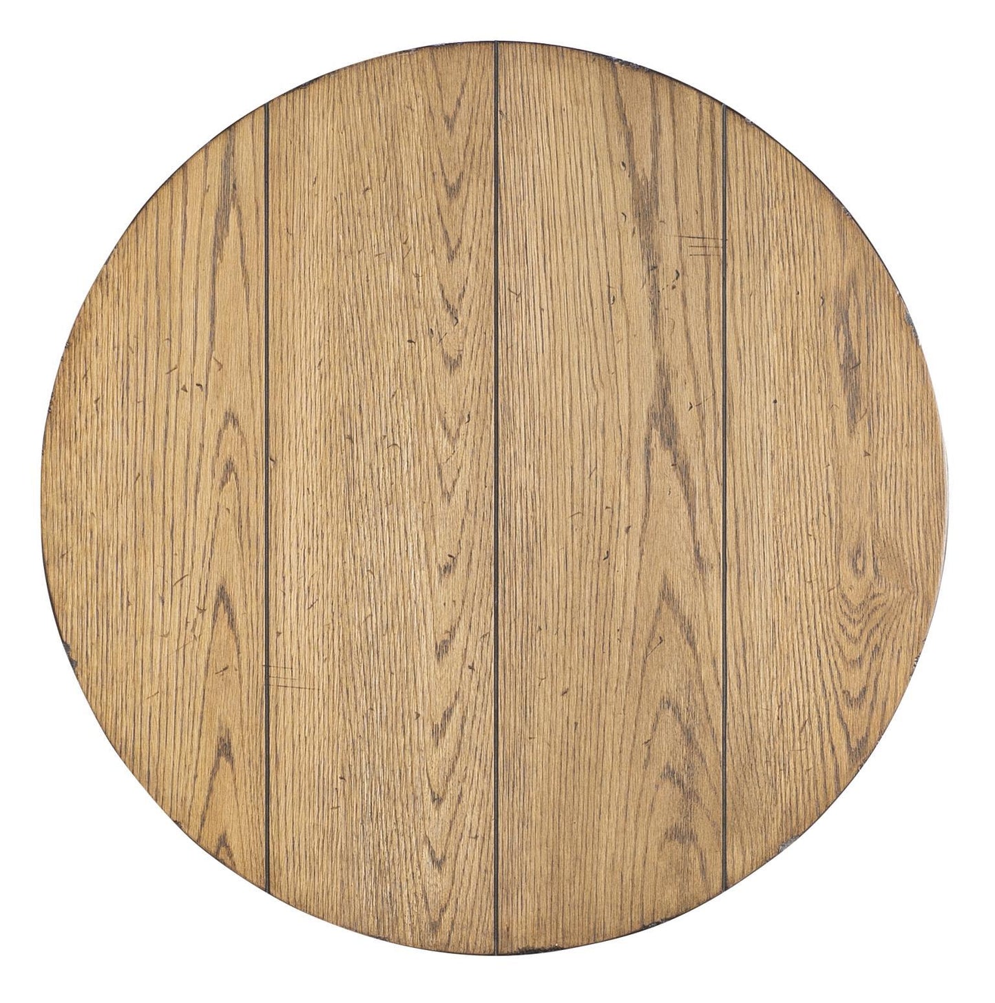 Vintage Market - Urn Base End Table - Barnwood Oak And Kettle Black