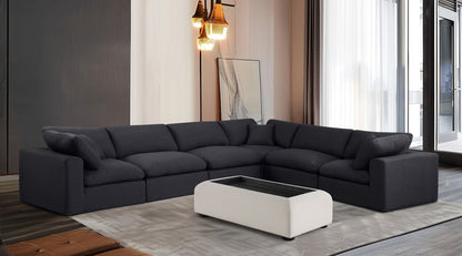 Comfy - 6 Piece Linen Modular Corner Sectional