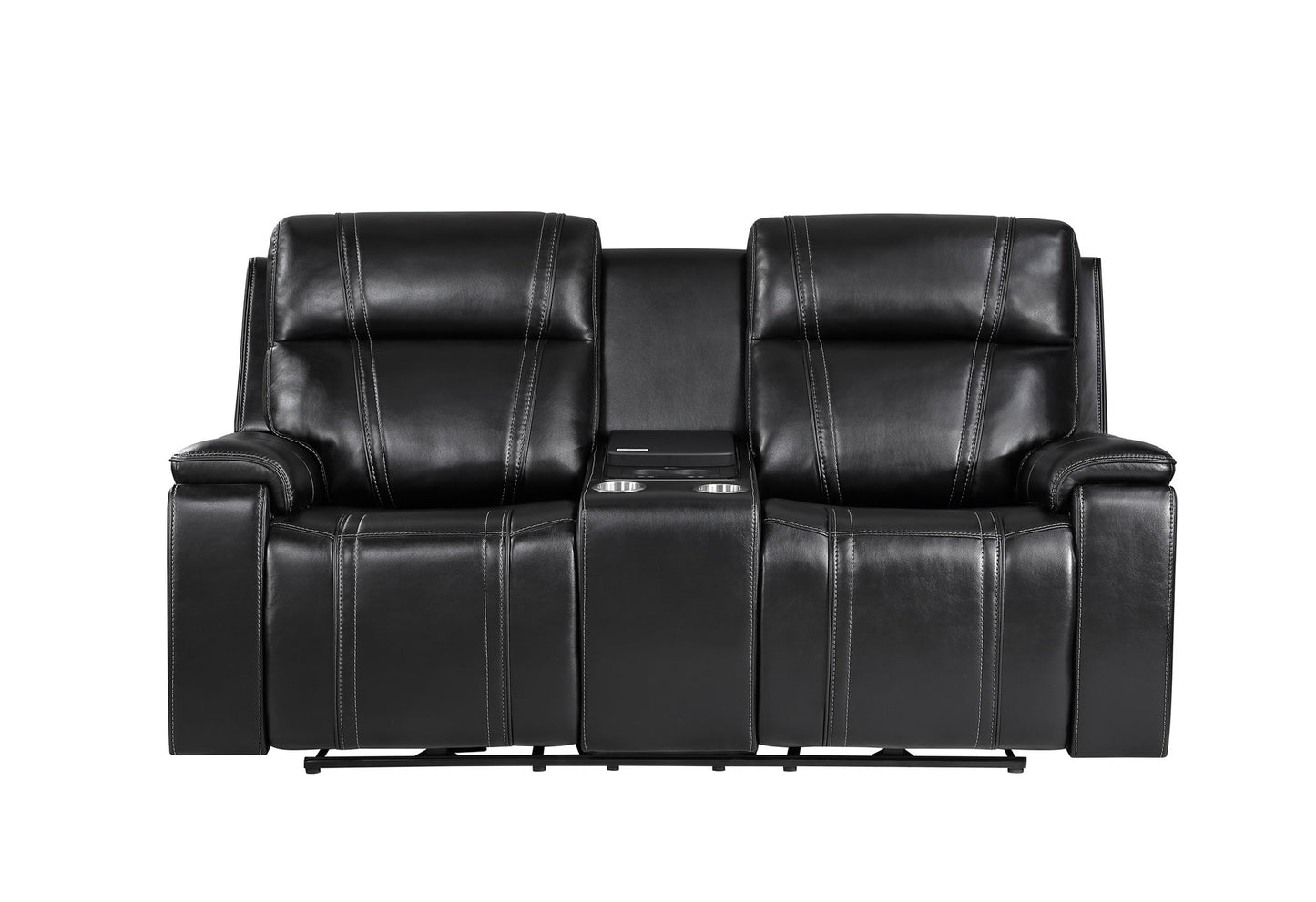 U8880 - Power Reclining Sofa / Power Console Reclining Loveseat - Black