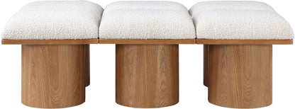Pavilion - 6 Piece Modular Bench With Brown Base