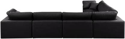 Comfy - 6 Piece Faux Leather Modular Corner Sectional