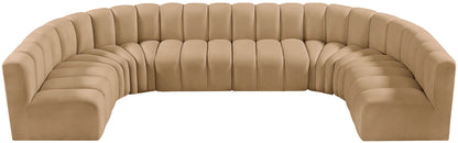 Arc - Velvet Modular U-Shaped Sectional
