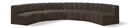Arc - Boucle Fabric 7 Piece U-Shaped Modular Sofa