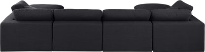 Comfy - 6 Piece Linen Modular Double Chaise Sectional