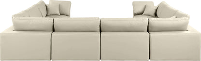 Comfy - 8 Piece Faux Leather Modular Sectional