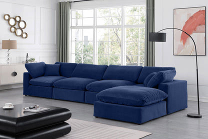 Comfy - 5 Piece Velvet Modular Sectional With Chaise