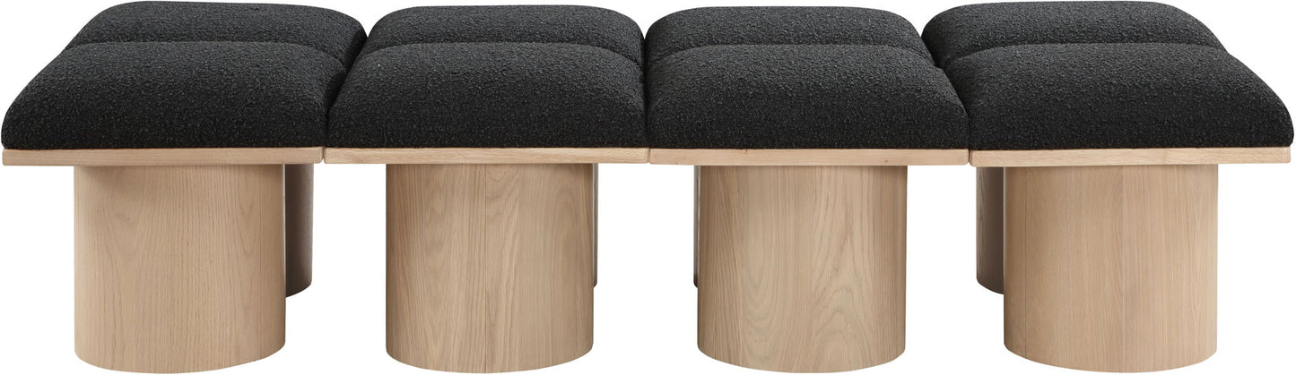 Pavilion - 8 Piece Modular Bench With Natural Base