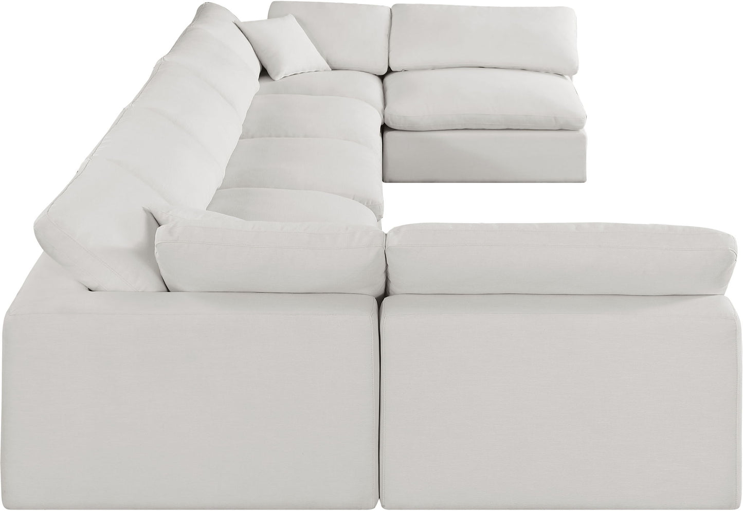 Comfy - 7 Piece Linen Modular Armless Sectional