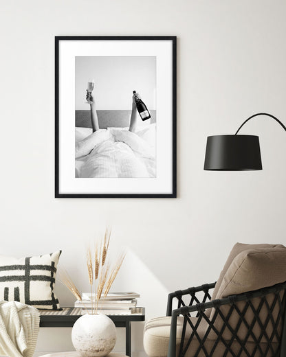 Champagne Morning I - 24 X 32 - Framed Print Under Glass - White