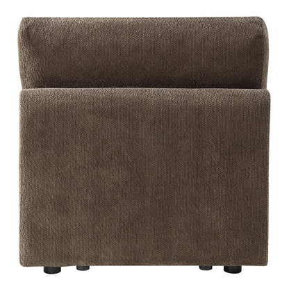 Theodore - Modular Armless Chair - Brown Chenille