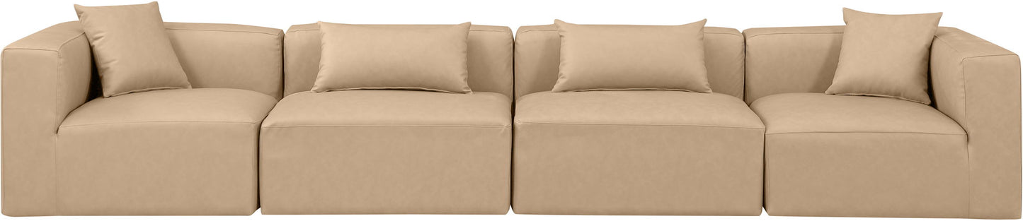 Cube - Modular 4 Piece Sofa - Tan