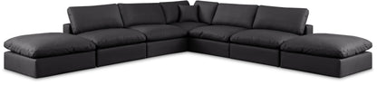 Comfy - 7 Piece Faux Leather Modular Corner Sectional