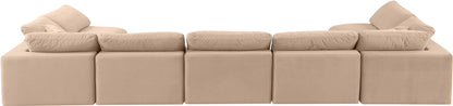 Comfy - 7 Piece Velvet Modular Armless Sectional
