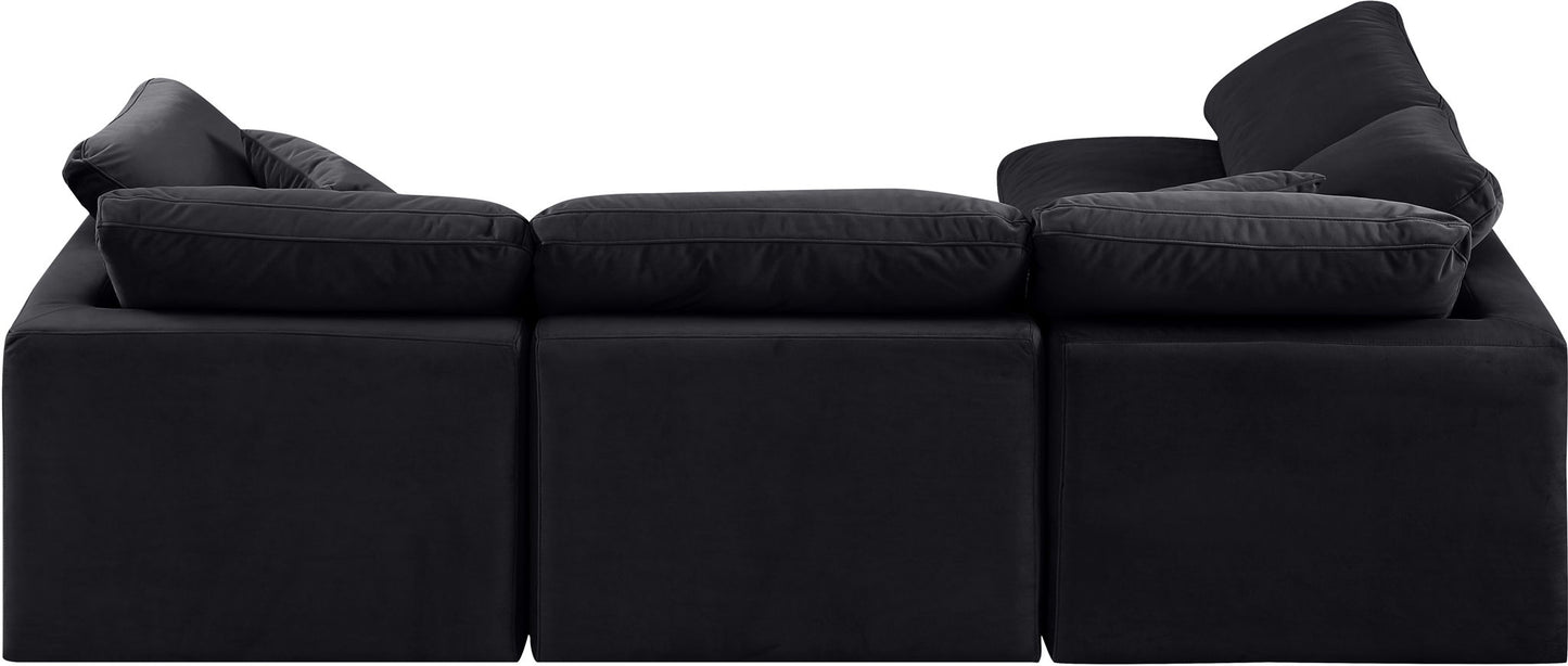 Indulge - Velvet 4 Piece Modular Sectional