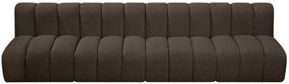 Arc - Boucle Fabric 4 Seats Modular Sofa