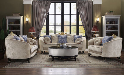 Sheridan - Chair With 2 Pillows - Cream Fabric
