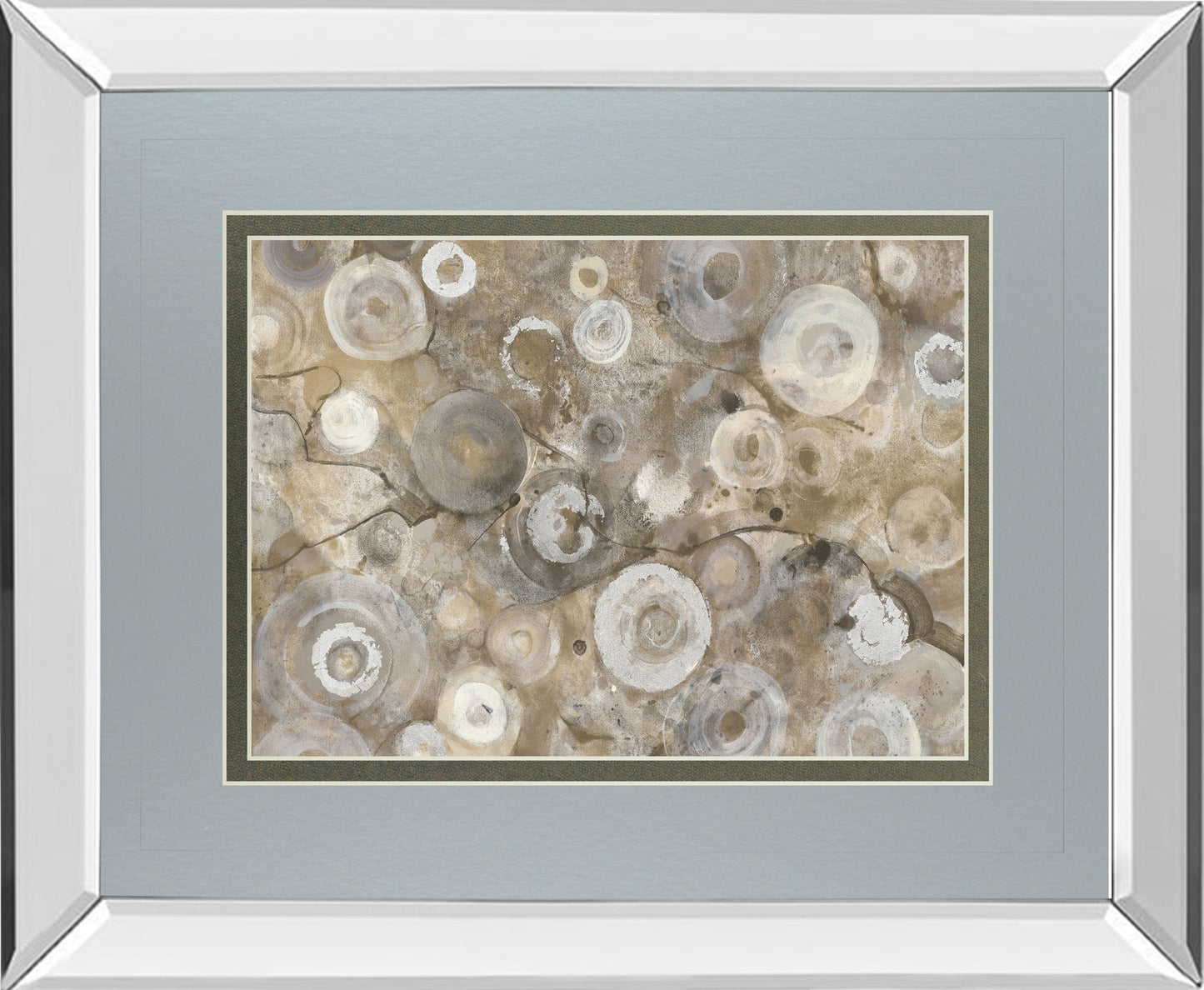 Natural Agate By Albena Hristova - Mirror Framed Print Wall Art - Beige