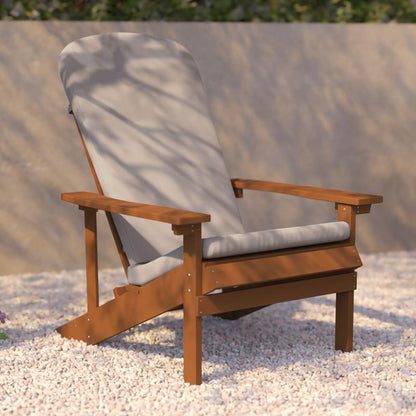 Flash Furniture - Chairs With Cushion (Set of 2) - Teak / Cream
