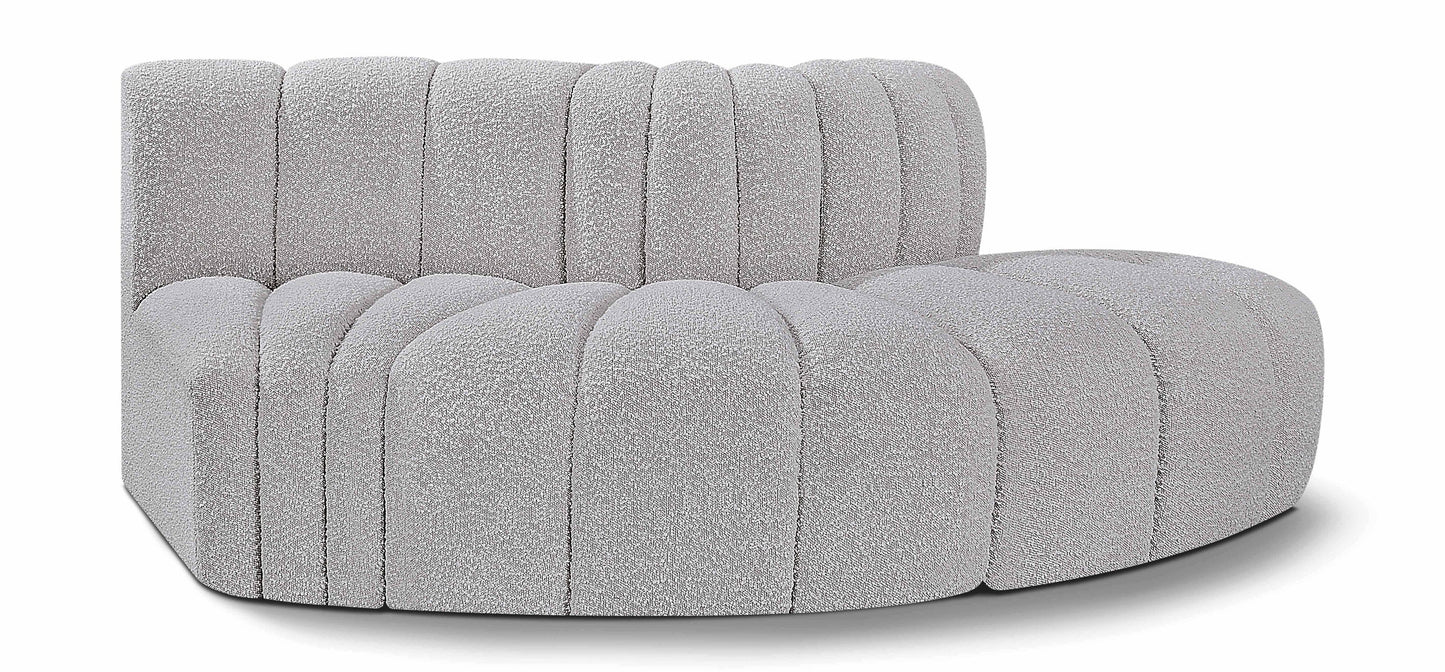 Arc - Boucle Fabric 3 Piece Modular Sofa