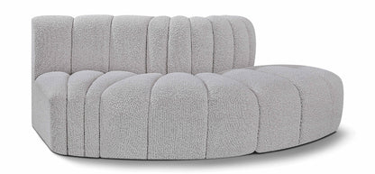 Arc - Boucle Fabric 3 Piece Modular Sofa