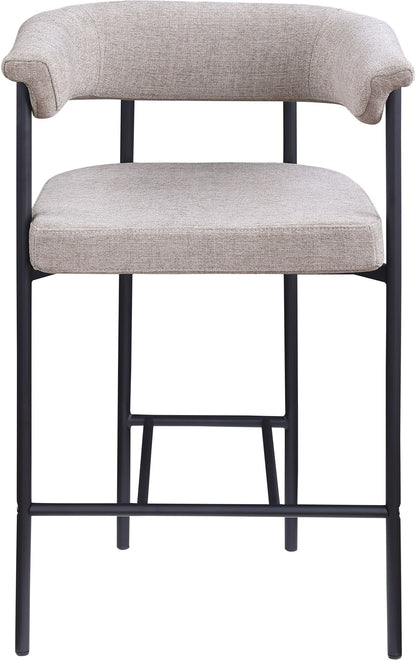 Malin - Linen Counter Stool (Set of 2) - Taupe