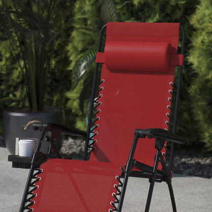 Flash Furniture - Zero Gravity Lounge Chair (Set of 2) - Red