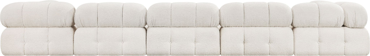 Ames - 7 Piece Boucle Fabric Modular Sectional