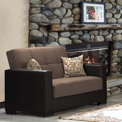 Ottomanson Armada - Upholstered Convertible Loveseat With Storage - Polyester
