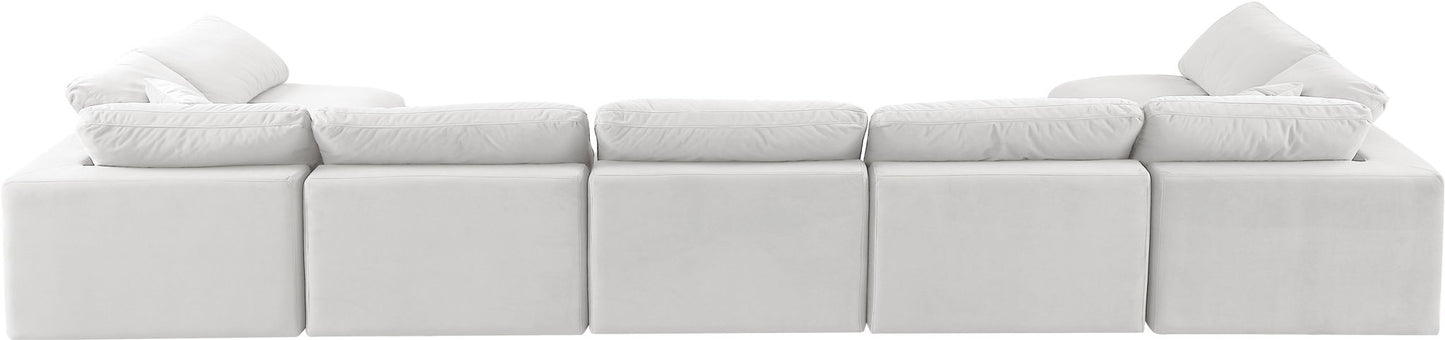 Comfy - 7 Piece Velvet Modular Armless Sectional