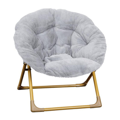 Flash Furniture - Kids Fur Moon Chair - Gray