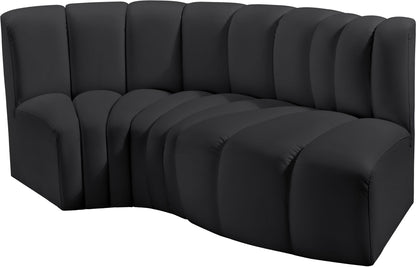 Arc - Faux Leather 3 Piece Modular L-Shaped Sofa