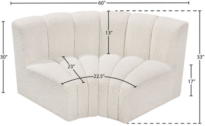 Arc - Boucle Fabric 2 Piece Modular Sofa