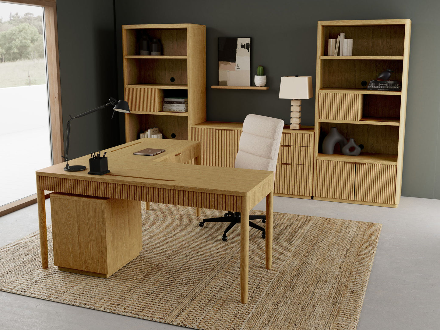 Deerfield - File Cabinet - Natural Oak