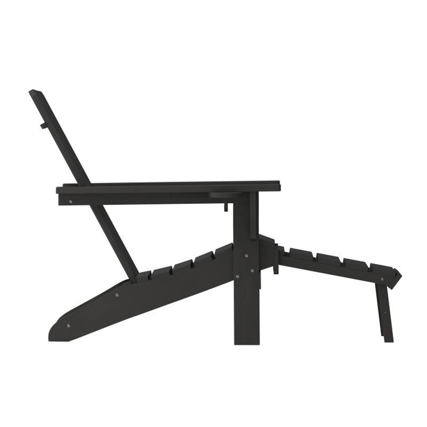 Flash Furniture - Ottoman Chair-Cupholder - Black