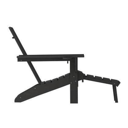 Flash Furniture - Ottoman Chair-Cupholder - Black