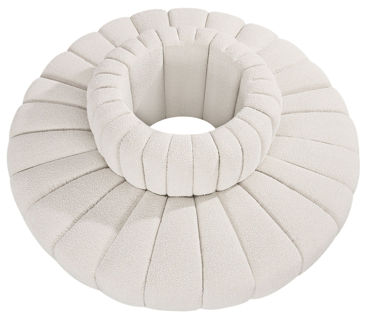 Arc - Boucle Fabric 8 Piece Round Modular Sofa