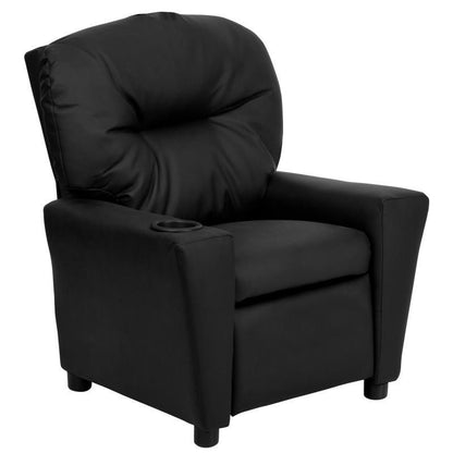 Flash Furniture - Kid's Leather Recliner - Black