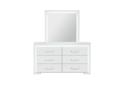 Naomi - Mirror With LED - Silver