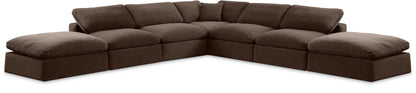 Comfy - 7 Piece Velvet Modular Corner Sectional