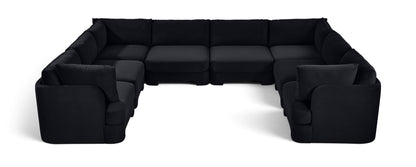 Hammond - Velvet Performance Fabric Upholstered 8 Piece U-Shaped Sectional