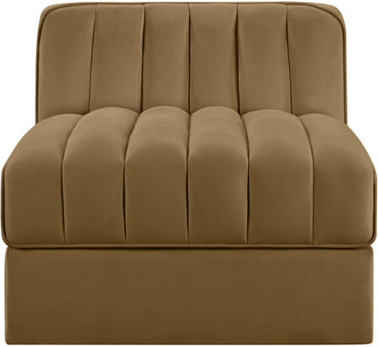 Rummi - Velvet Performance Fabric Upholstered Modular Armless Chair