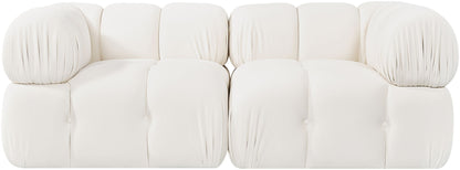 Orin - Velvet Performance Fabric Upholstered 2 Piece Modular Sofa (2 Corner Chairs)