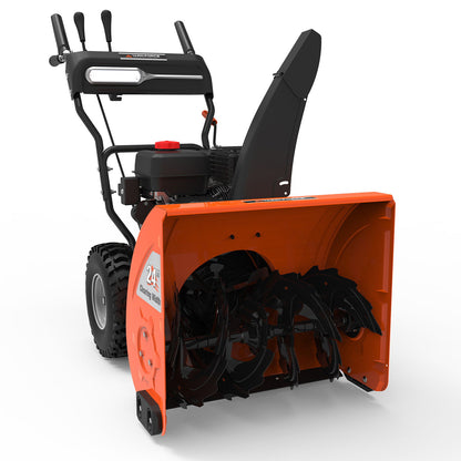 Yard Force - 24" Gas Dual Stage Snowblower - Orange / Black