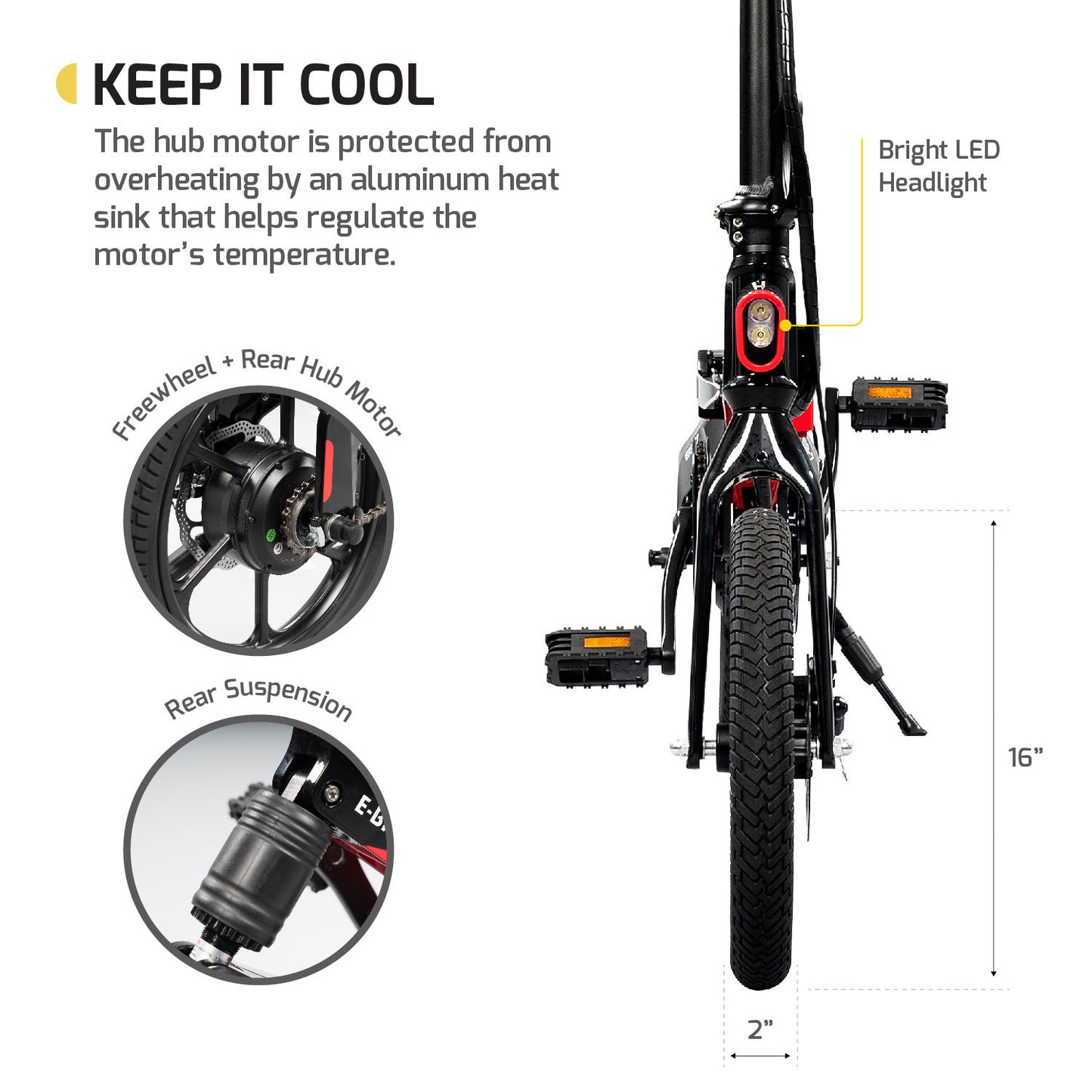 Swagtron - EB7 Elite Commuter Electric Bike - Black