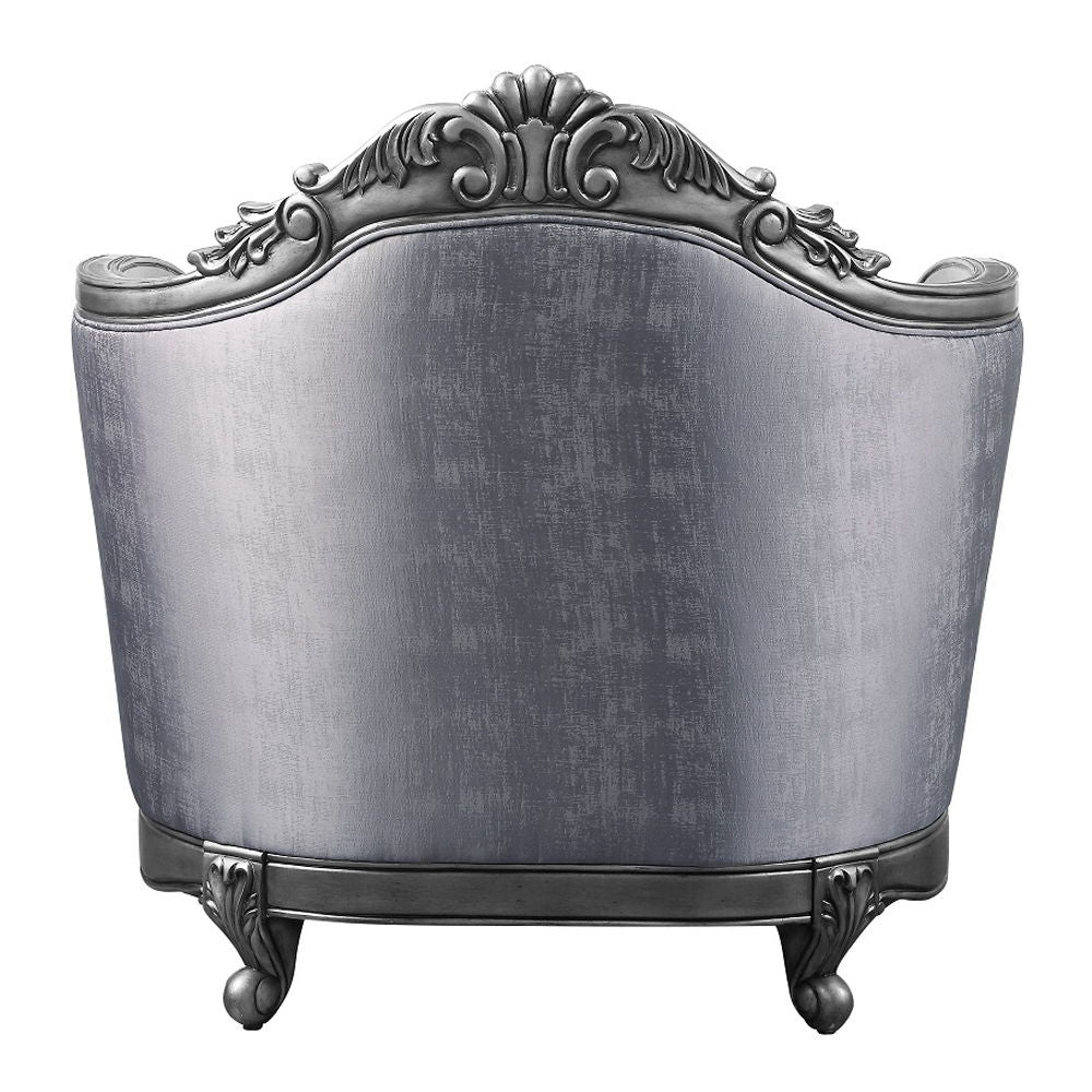 Ariadne - Chair With Pillow - Fabric & Platinum