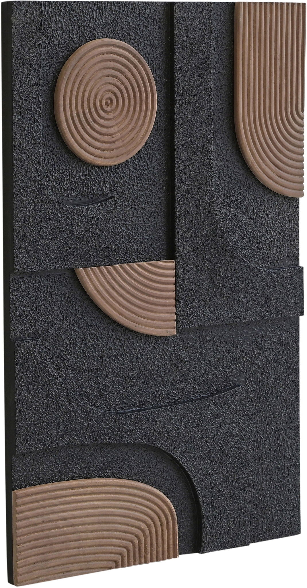 Element - 50" Mango Wood 4 Piece Wall Art - Natural