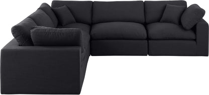 Comfy - 5 Piece Linen Modular Corner Sectional