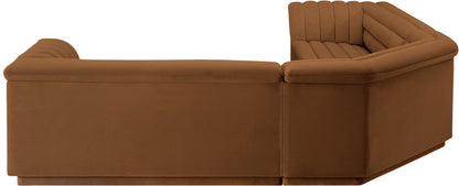 Cascade - Velvet Modular Sectional - Saddle